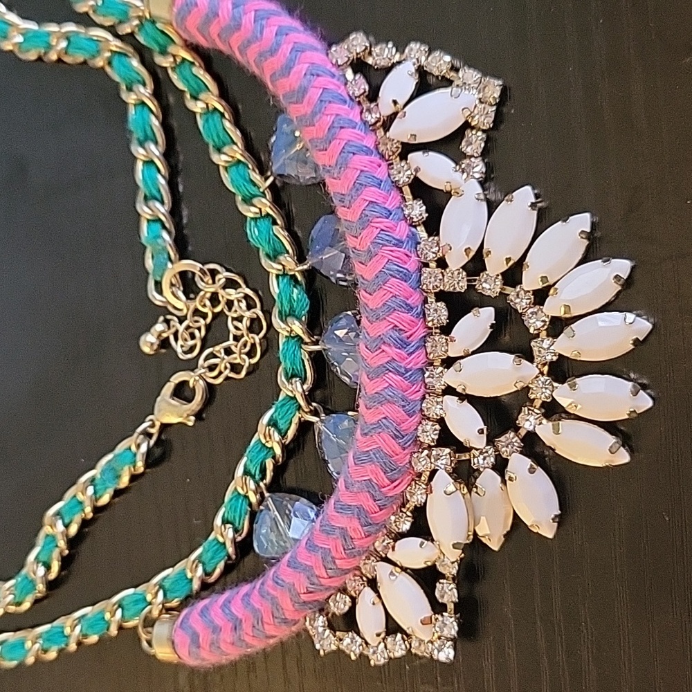 Pretty and Like New Multicolor Bib Statement Necklace